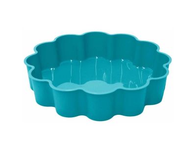 Moule à gateau en silicone 6 parts coeur (Bleu vert)