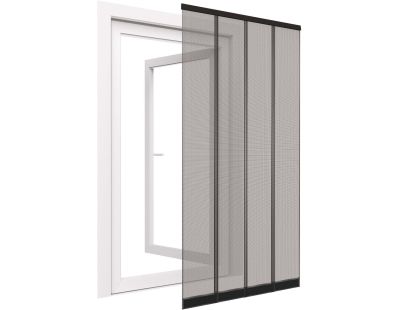 Rideau moustiquaire pour porte fenêtre en polyester (4 lamelles - 100x220 cm)
