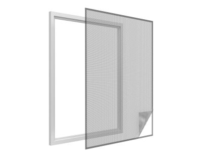 Moustiquaire fenêtre anthracite 18g/m² bande auto-agrippante 7,5 mm (max 100x100 cm)