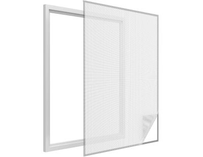 Moustiquaire fenêtre blanc 28g/m² bande auto-agrippante 9,5 mm (max 150x180 cm)
