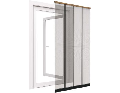 Rideau moustiquaire pour porte fenêtre en fibre de verre (4 lamelles - 100x220 cm)