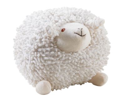 Mouton en coton blanc Shaggy (20 cm)