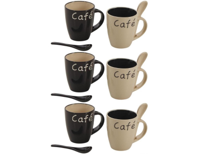 Mug à café en grès (Lot de 6)