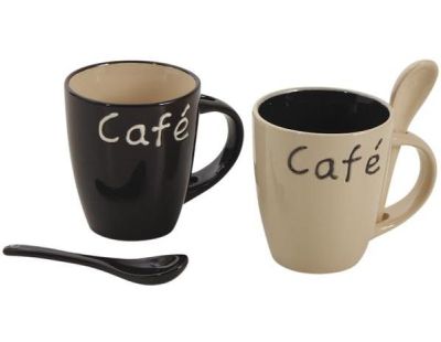 Mug à café en grès (Lot de 2)