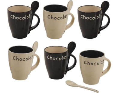 Mug à chocolat en grès (Lot de 6)
