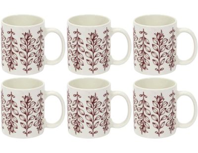Mug en porcelaine Cottage 35 cl (Lot de 6) (Violet)