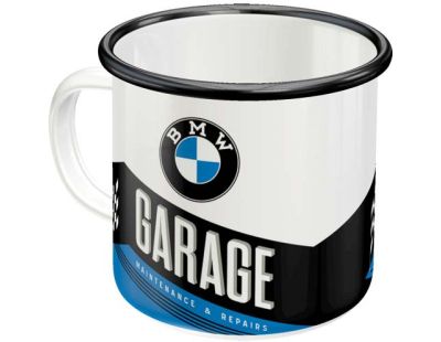 Mug publicitaire en métal émaillé 360 ml (BMW - Garage)