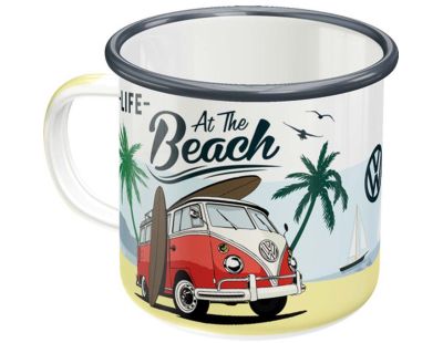 Mug publicitaire en métal émaillé 360 ml (Van VW- Beach)