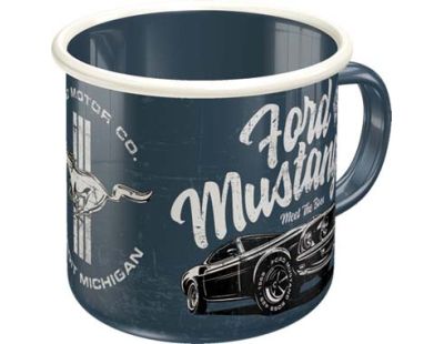 Mug publicitaire en métal émaillé 360 ml (Ford Mustang)