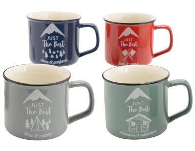 Mugs en porcelaine Just the best (Lot de 4)