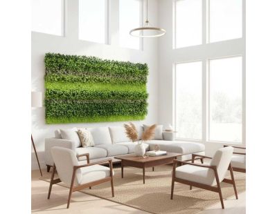 Mur végétal en plastique 1 m x 1 m (Nature)