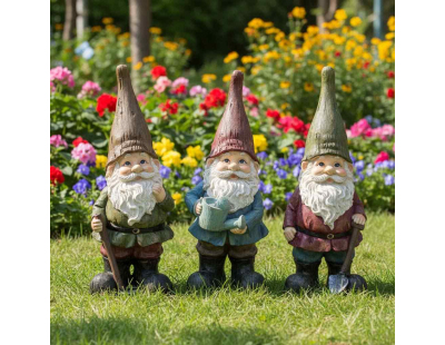 Nain de jardin assortis en résine (Lot de 3) (45 cm)