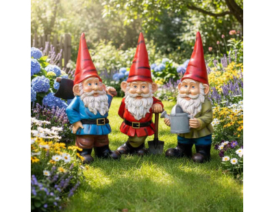 Nain de jardin en résine André (Pelle - 20 cm)