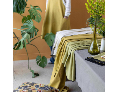Nappe en coton recyclé Grace 140 x 250 cm (Ficelle)