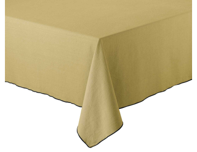 Nappe en coton recyclé Grace 140 x 250 cm (Kaki)