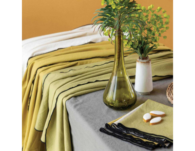 Nappe en coton recyclé Grace 140 x 140 cm (Ombre)