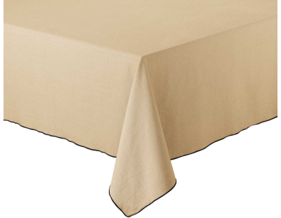 Nappe en coton recyclé Grace 140 x 140 cm (Camel)