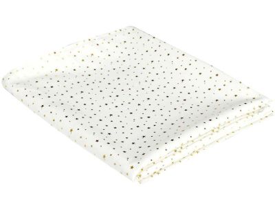 Nappe en polyester motif étoile dorée 140 x 250 cm