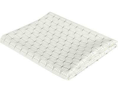 Nappe en polyester motifs géométriques 140 x 250 cm (Argenté)