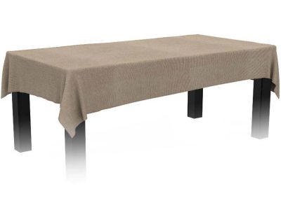 Nappe rectangulaire effet lin imperméable 260 x 170 cm (Beige naturel)