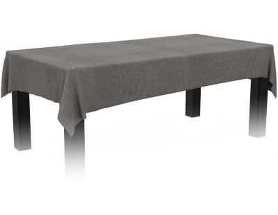 Nappe rectangulaire effet lin imperméable 260 x 170 cm (Gris anthracite)