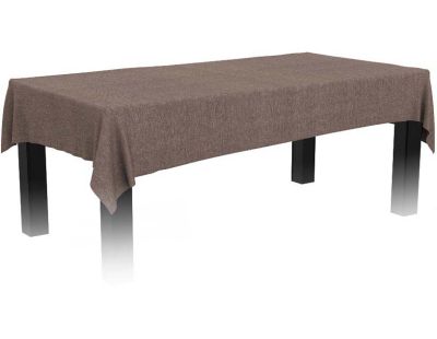 Nappe rectangulaire effet lin imperméable 260 x 170 cm (Taupe)