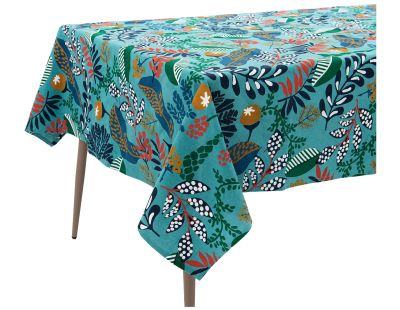 Nappe en tissu fleuri Eden (Longueur 250 cm)