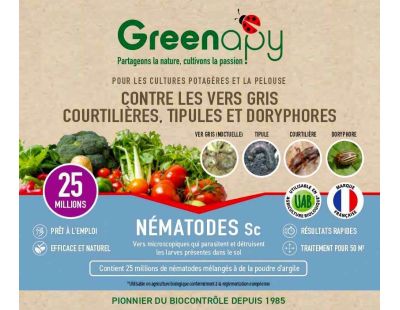 Nématodes Sc anti vers gris et doryphores (25 millions de nématodes)