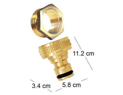 Nez de robinet femelle automatique avec réduction en laiton