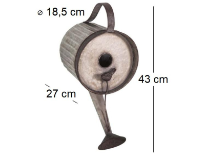 Nichoir en acier galvanisé Arrosoir 43 cm