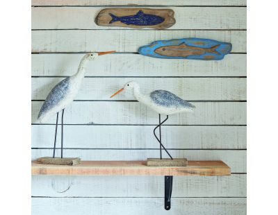 Oiseau en bois sur socle 33 x 46 cm