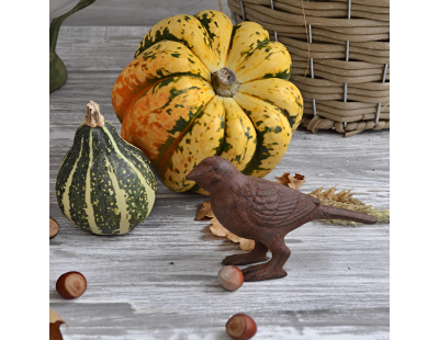 Oiseau déco en fonte