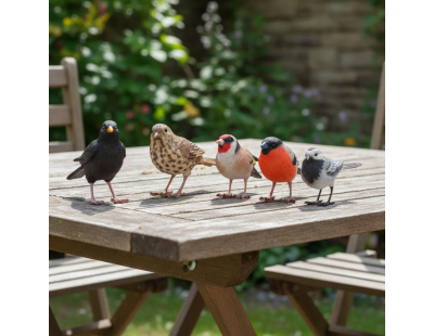 Oiseau décoratif extérieur en polyrésine (Grive musicienne)