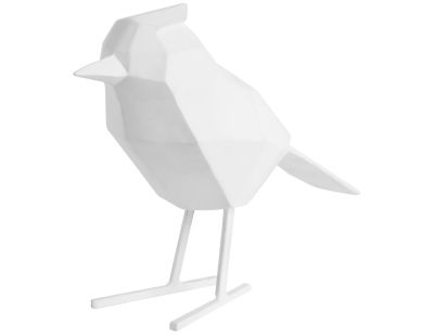Oiseau en résine mat origami 24cm (Blanc)