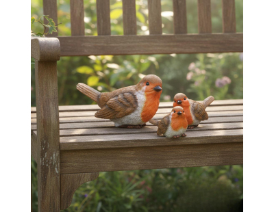 Oiseau rouge-gorge en résine (13.5 x 6.5 x 8 cm)