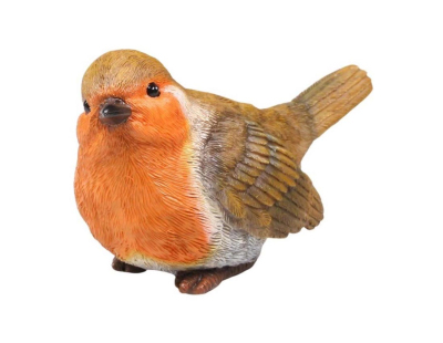Oiseau rouge-gorge en résine (13.5 x 6.5 x 8 cm)
