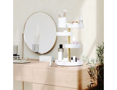 Organisateur de salle de bain 5 plateaux rotatifs Pirouette