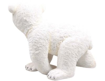 Ours blanc debout en résine