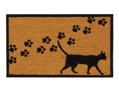 Paillasson coco intérieur extérieur 75 x 45 cm (Empreintes de chat)