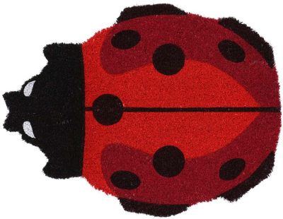 Paillasson animal en fibres de coco intérieur extérieur (Coccinelle)