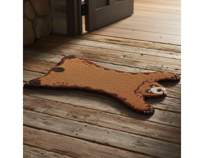 Paillasson animal en fibres de coco intérieur extérieur (Ours)