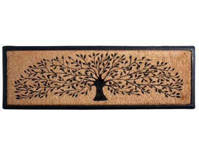 Tapis d'entrée rectangulaire brun pour l'intérieur Contours par