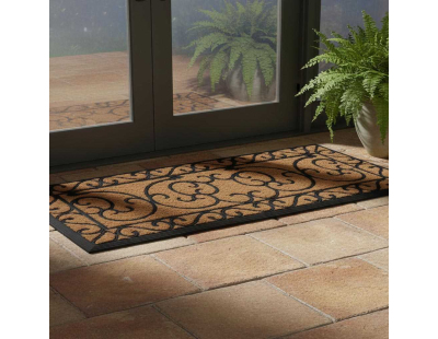 Paillasson en caoutchouc coco Arabesque XL