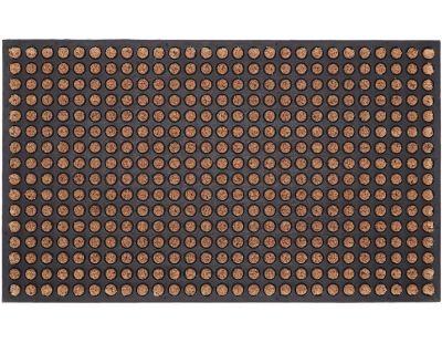 Paillasson en caoutchouc et coco 76 x 45,5 cm (Points)