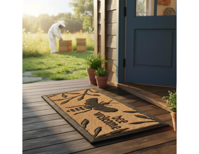 Paillasson en caoutchouc et fibres de coco Abeille