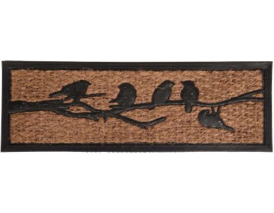 Paillasson caoutchouc et fibres de coco oiseaux