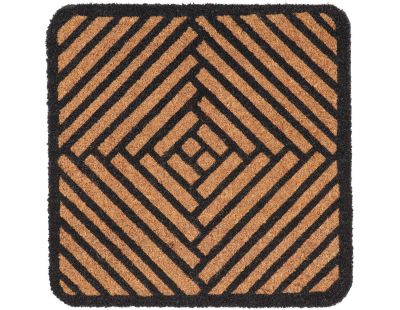 Paillasson carré en fibres de coco et caoutchouc 50 x 50 cm (Abstrait)