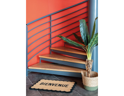 Paillasson en coco festonné (Bienvenue)