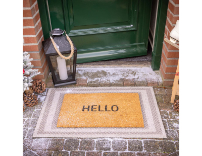 Paillasson en coco et PVC 60 x 40 cm (Hello)