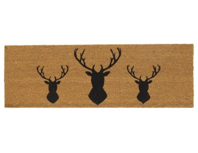 Paillasson grande taille en coco 120 x 40 cm (3 cerfs)